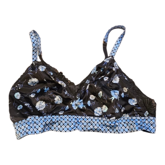 aerie Other - Aerie Black and Blue Floral Lace Bralette
